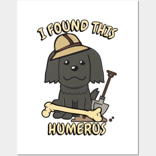 Funny dog is an archaeologist Posters and Art